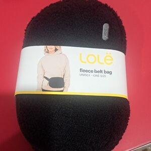 Lolë Black Fleece Belt Bag New